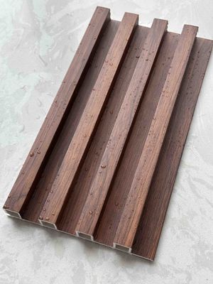 OEM Hollow Wooden Grain Marble Color Wpc Wood Slat Wall Panel Clading Interior