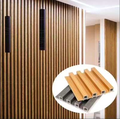 Hollow 23MM Thickness Wpc Fluted Wall Panels Exterior