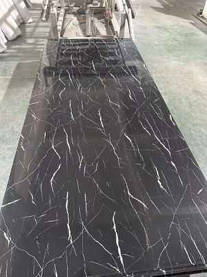 3MM Black Uv Pvc Marble Sheets Interior Wall Covering OEM