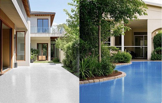 آسان برای نصب رنگ اپوکسی ریت کف برای بیرون با استفاده از دو قسمت کوارتز رنگ اپوکسی رنگ اپوکسی کف